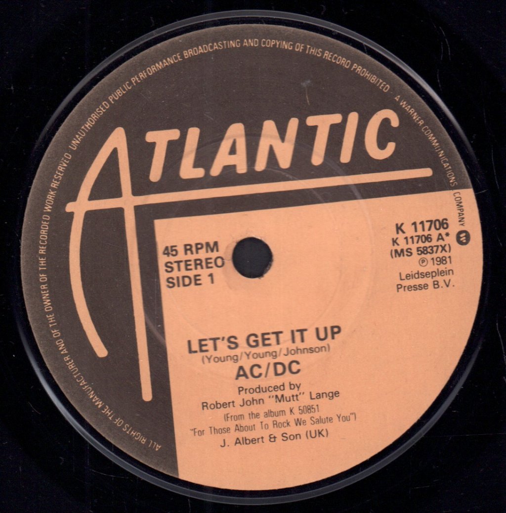 AC/DC - Let's Get It Up - 7 Inch