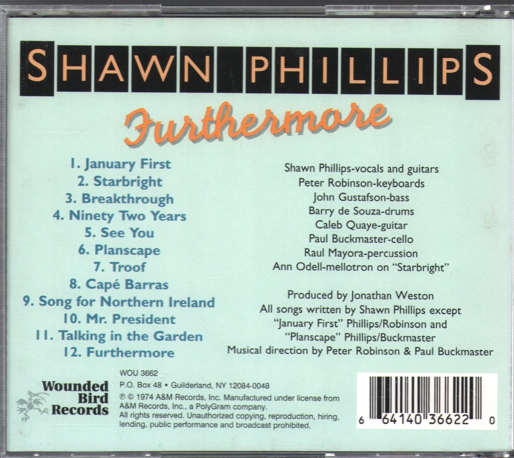 Shawn Phillips - Furthermore - Cd