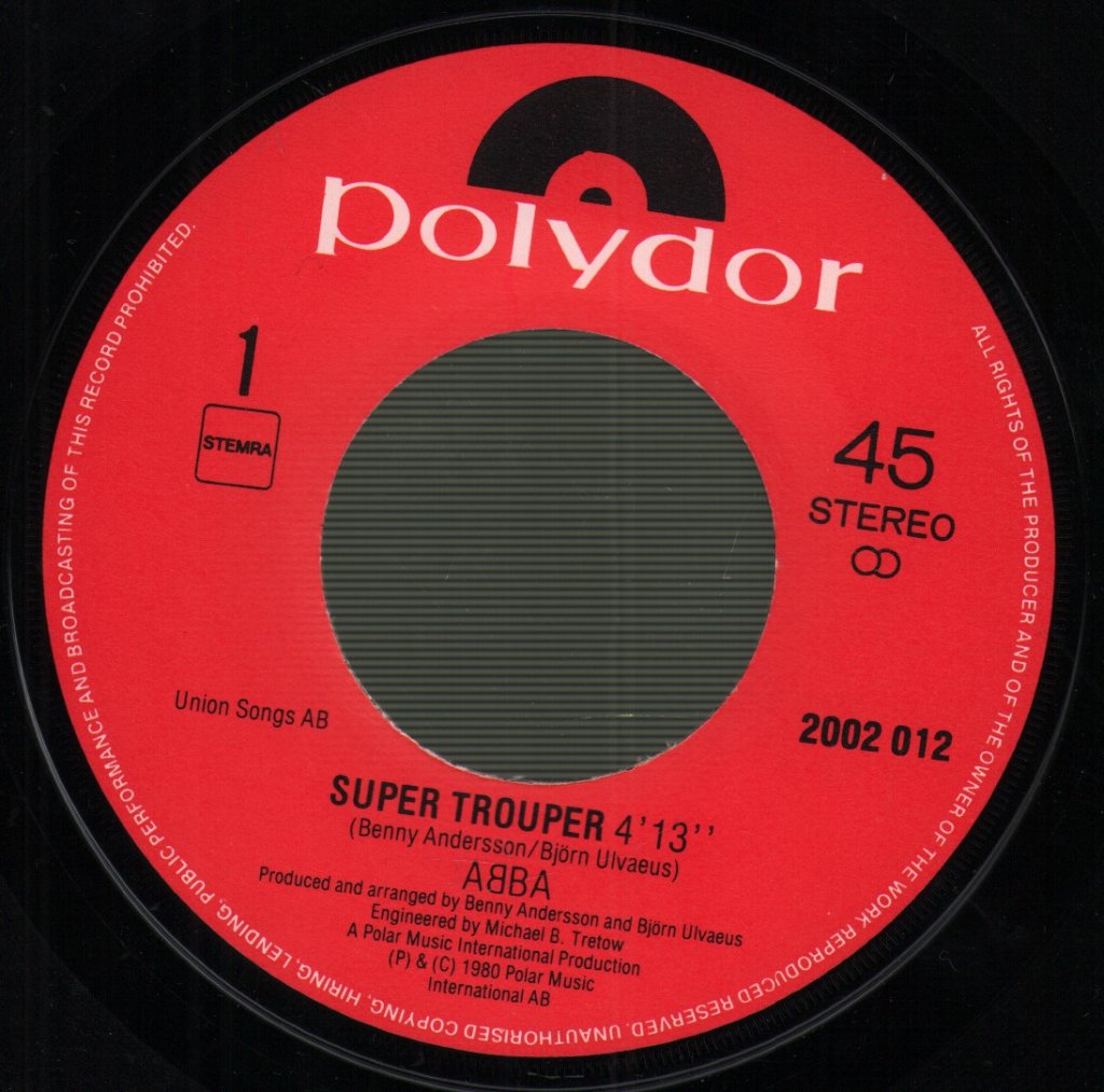 ABBA - Super Trouper / The Piper - 7 Inch