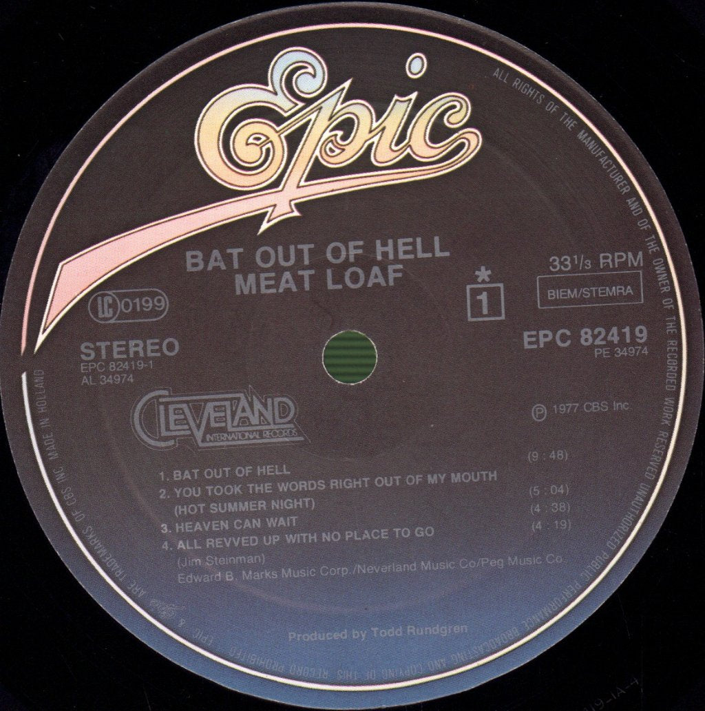 Meat Loaf - Bat Out Of Hell - Lp