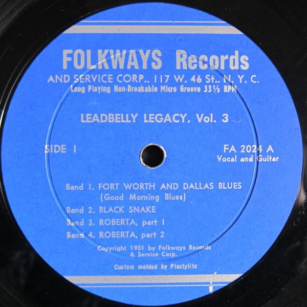 Leadbelly - Leadbelly's Legacy Volume 3: Early Recordings - 10 Inch