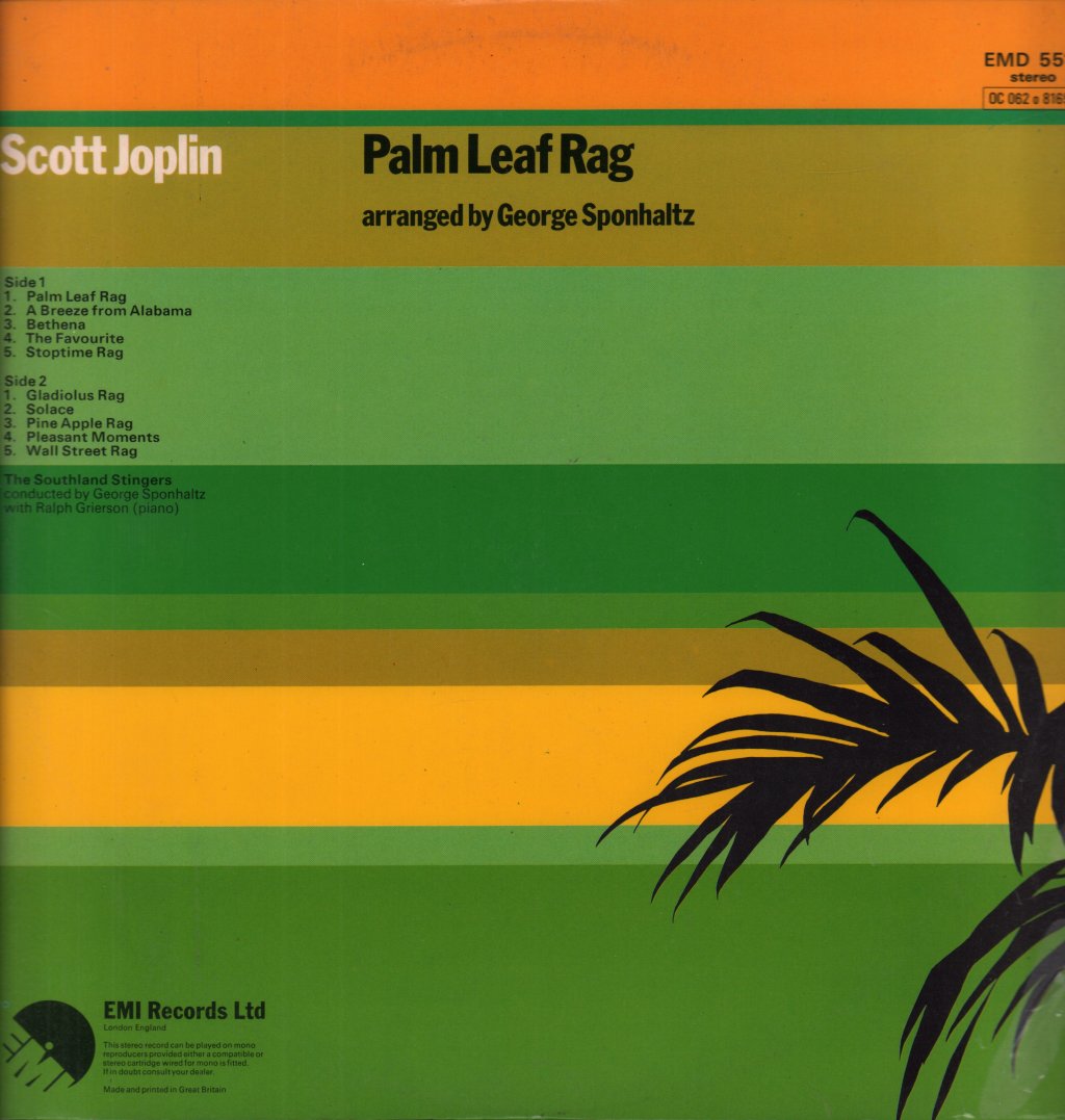 Southland Stingers - scott joplin arr. george sponhaltz Palm Leaf Rag - Lp