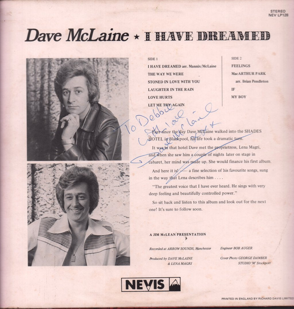 Dave Mclaine - I Have Dreamed - Lp