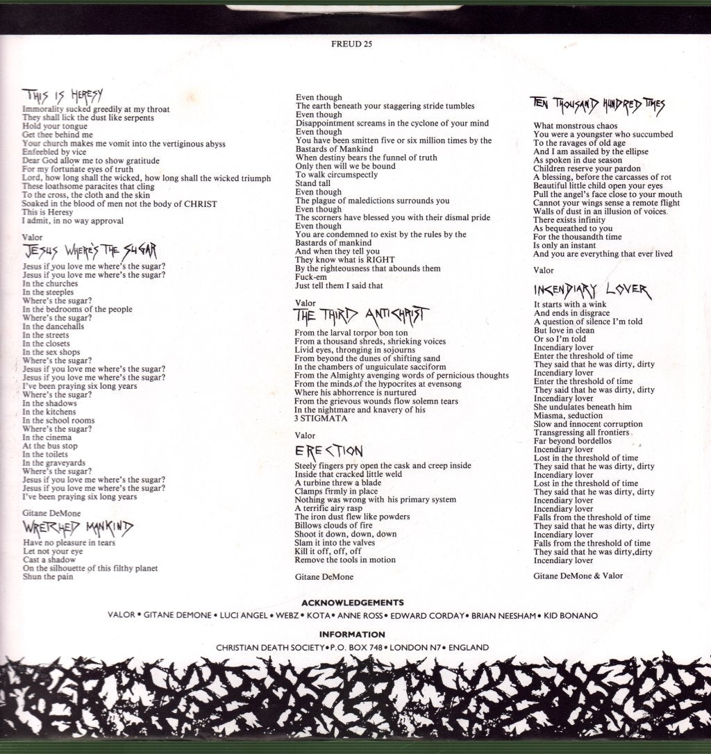 Christian Death - Sex And Drugs And Jesus Christ - Lp