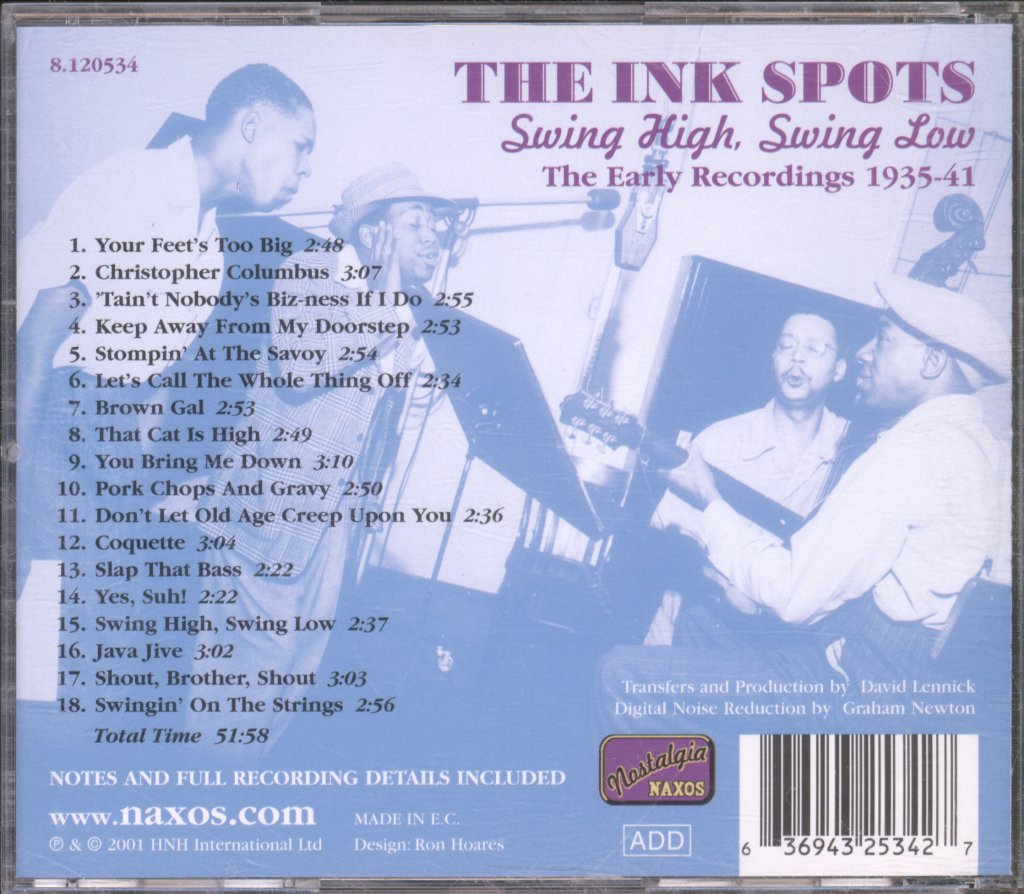 Inkspots - Swing High, Swing Low - The Early Recordings 1935-41 - Cd
