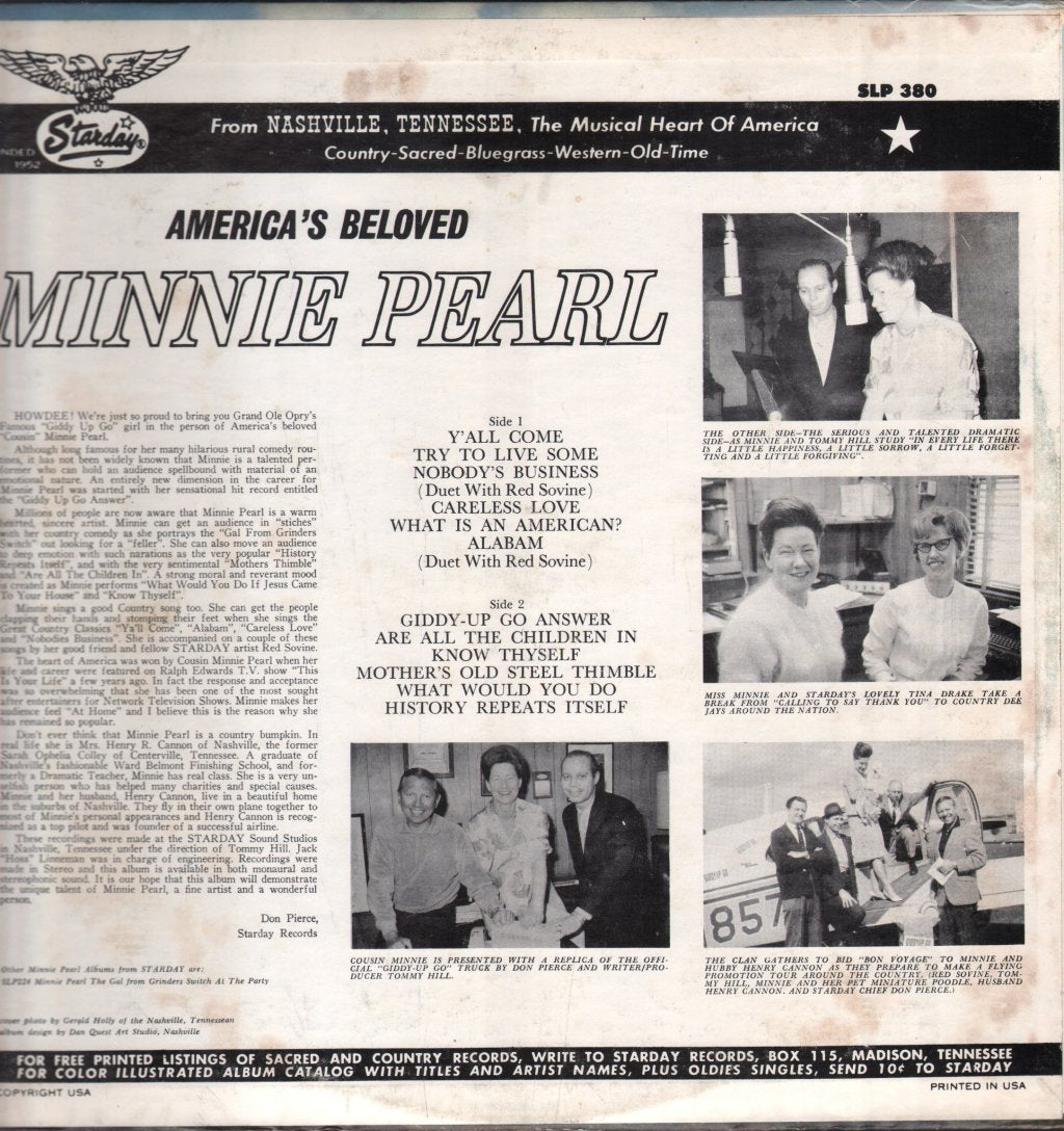 Minnie Pearl - America's Beloved Minnie Pearl - Lp