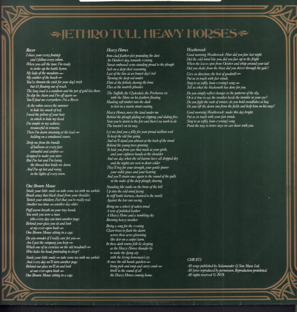 Jethro Tull - Heavy Horses - Lp