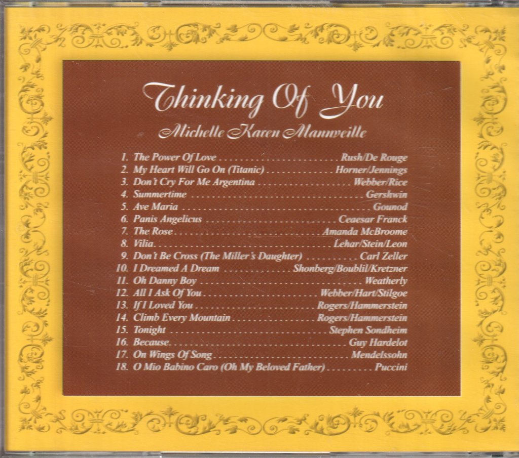 Michelle Karen Mannveille - Thinking Of You - Cd