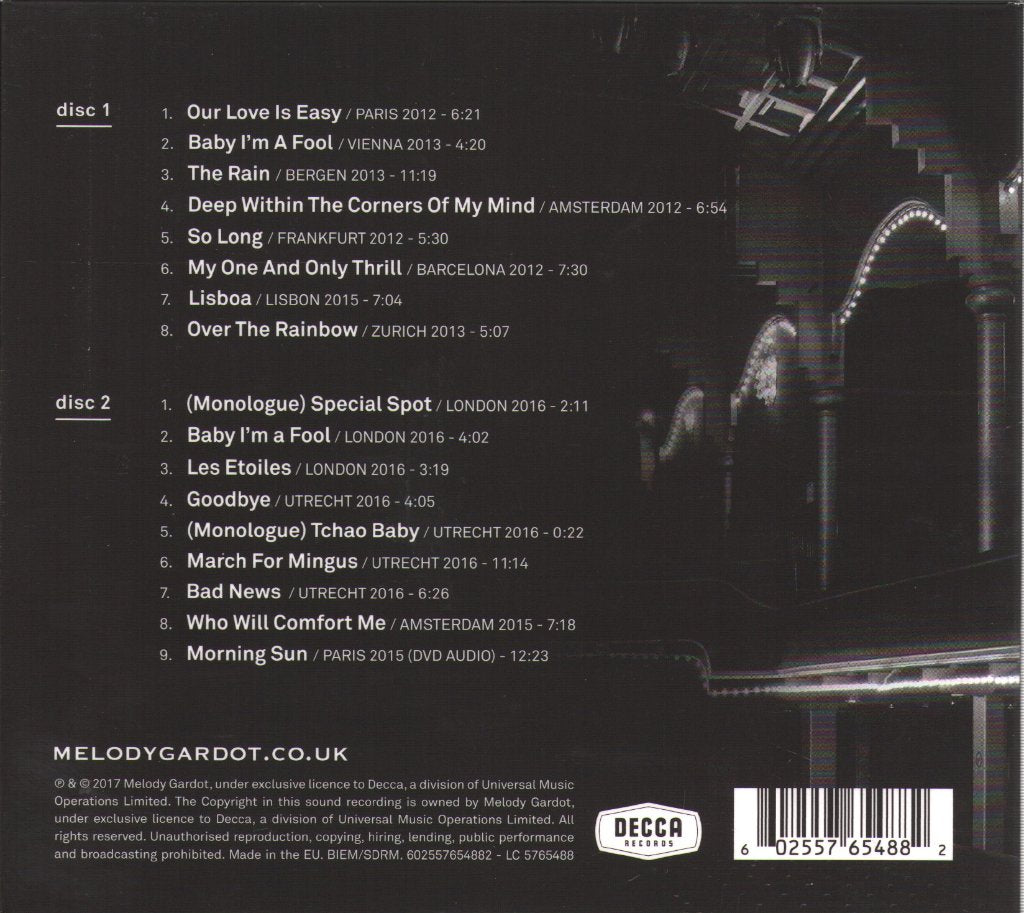 Melody Gardot - Live In Europe - Double Cd
