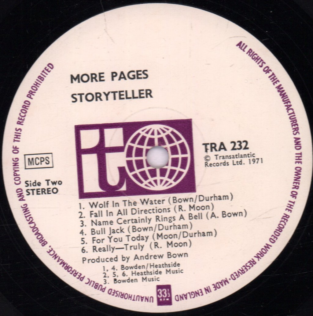 Storyteller (Folk Rock) - More Pages - Lp
