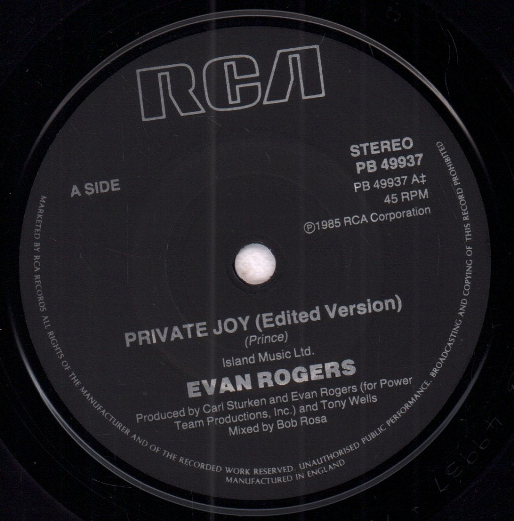 Evan Rogers - Private Joy - 7 Inch