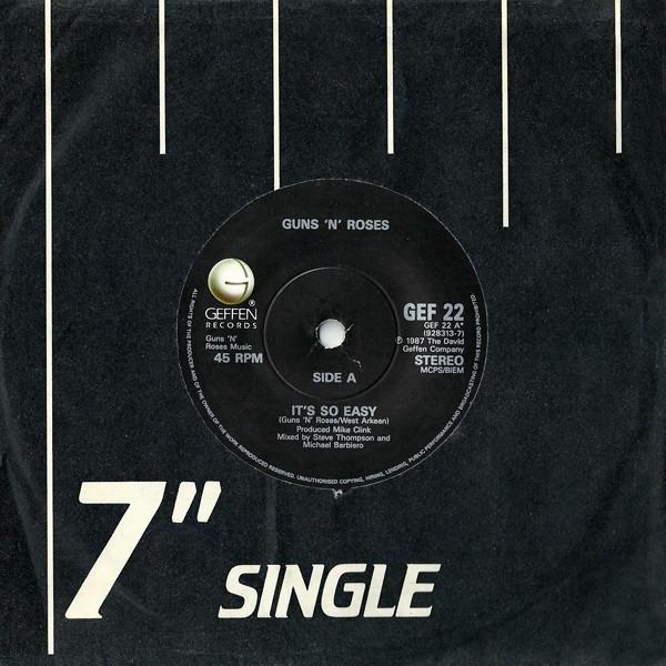 Guns N' Roses - It's So Easy - 7 Inch