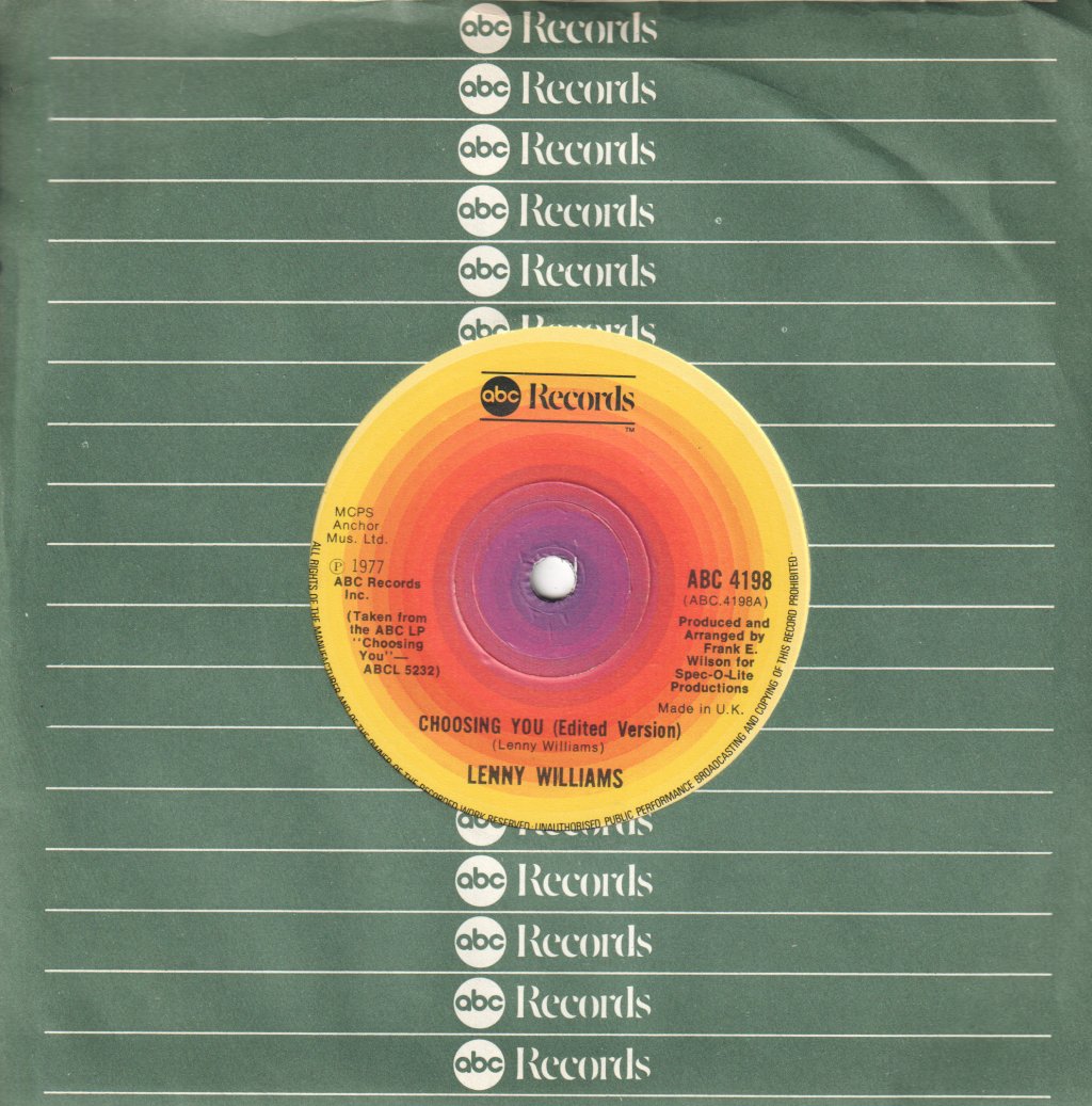 Lenny Williams - Choosing You - 7 Inch