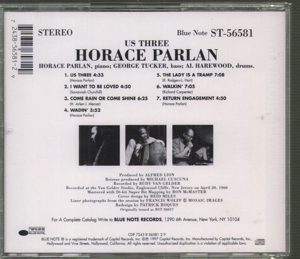 Horace Parlan - Us Three - Cd
