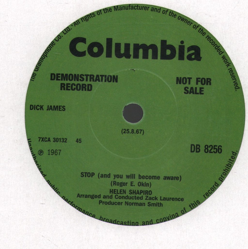 Helen Shapiro - Stop (And You Will Become Aware) - 7 Inch