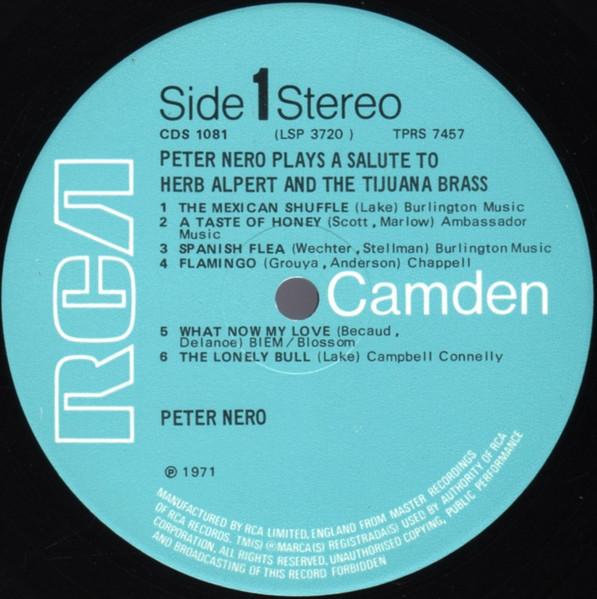 Peter Nero - Plays A Salute To Herb Alpert & The Tijuana Brass - Lp