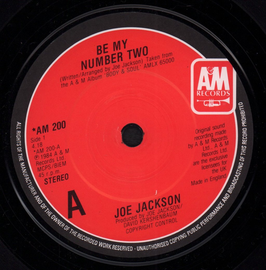 Joe Jackson - Be My Number Two - 7 Inch