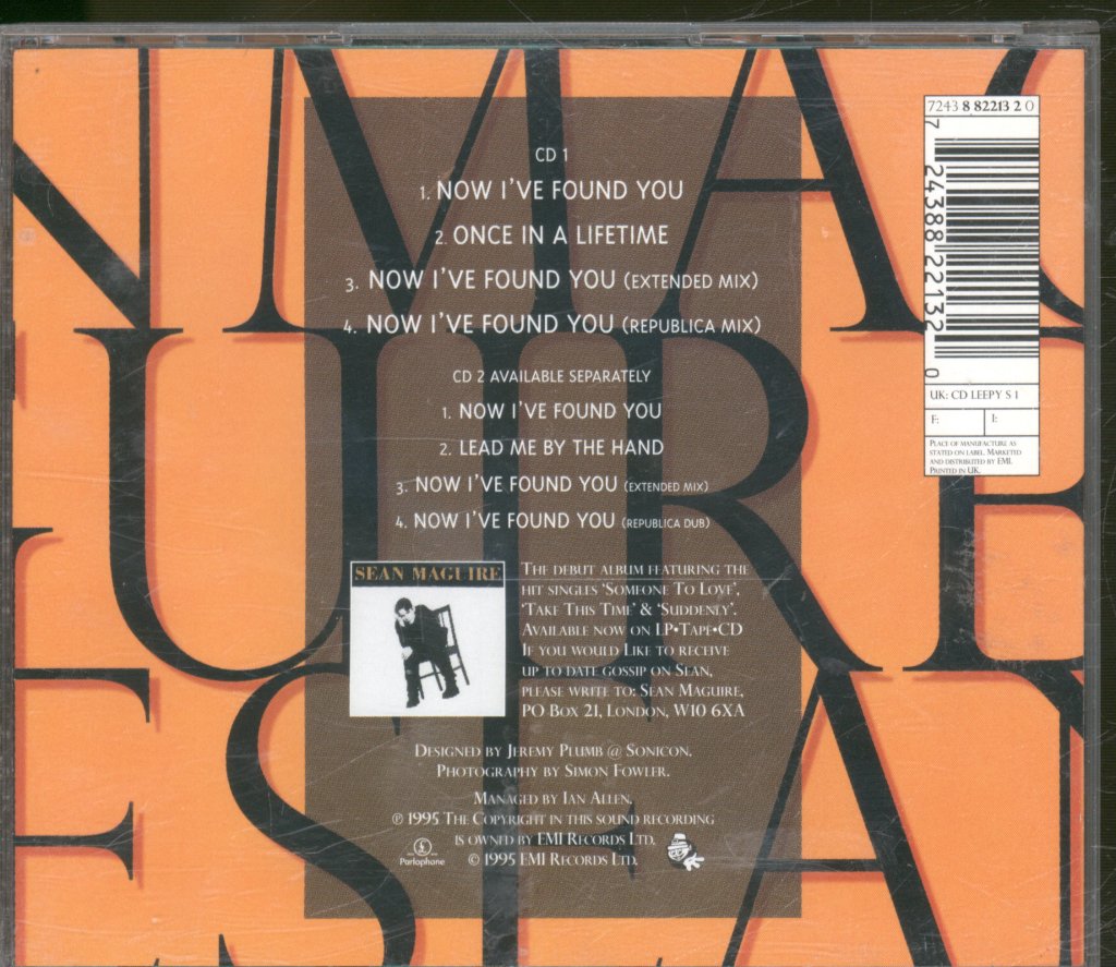 Sean Maguire (Pop) - Now I've Found You Parts 1 and 2 - Double Cd