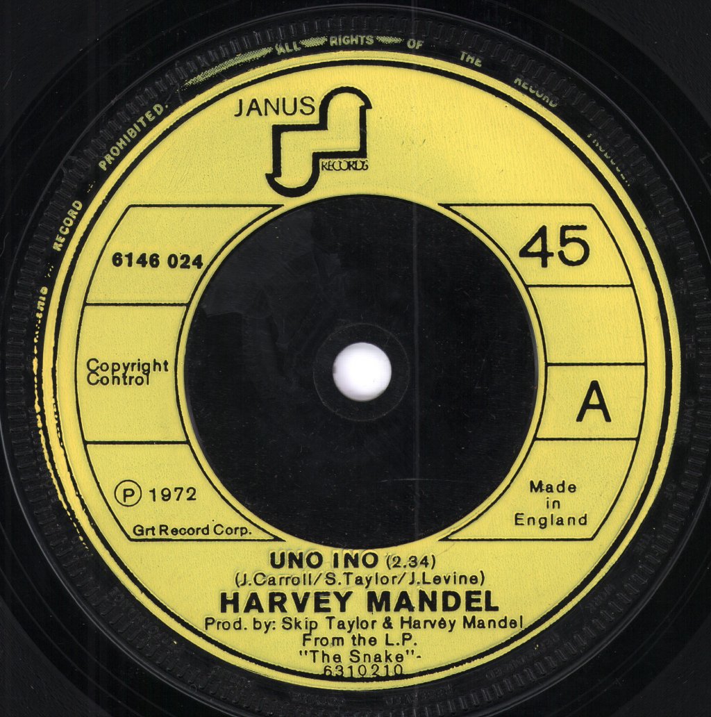 Harvey Mandel - Uno Ino - 7 Inch