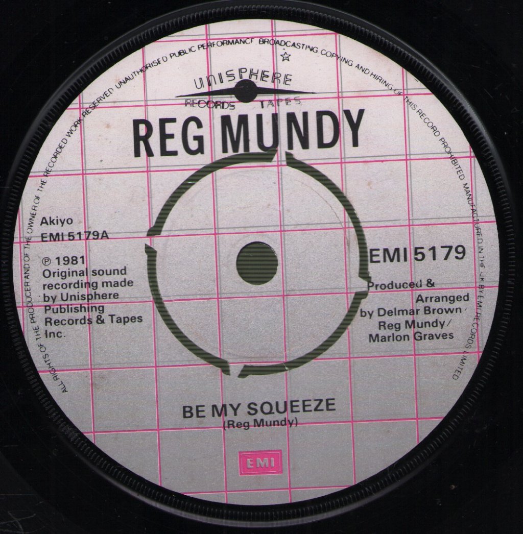 Reg Mundy - Be My Squeeze - 7 Inch