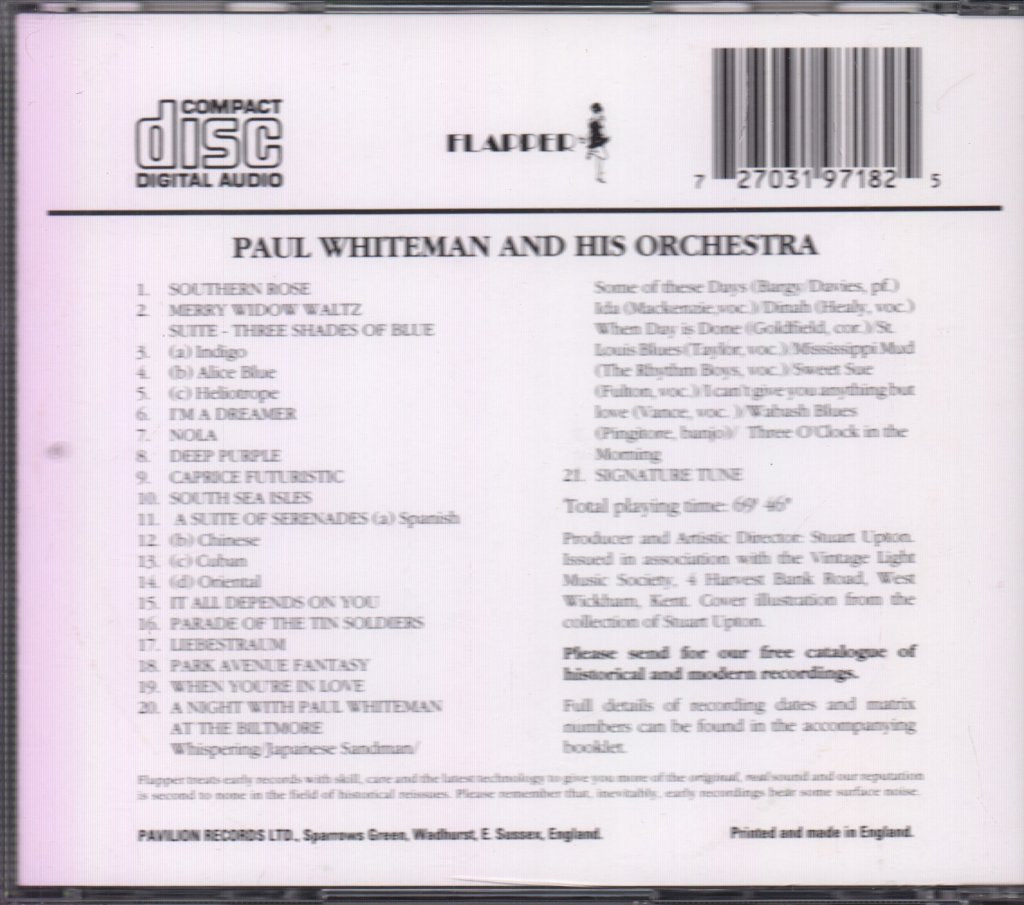 Paul Whiteman And His Orchestra - Recordings Of 1921-1934 - Cd