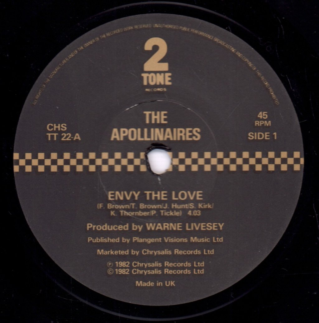 Apollinaires - Envy The Love - 7 Inch