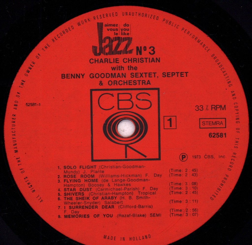 benny goodman sextet septet and orchestra - Solo Flight - Lp