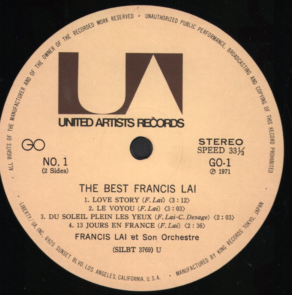 Francis Lai - Best Of Francis Lai - Lp