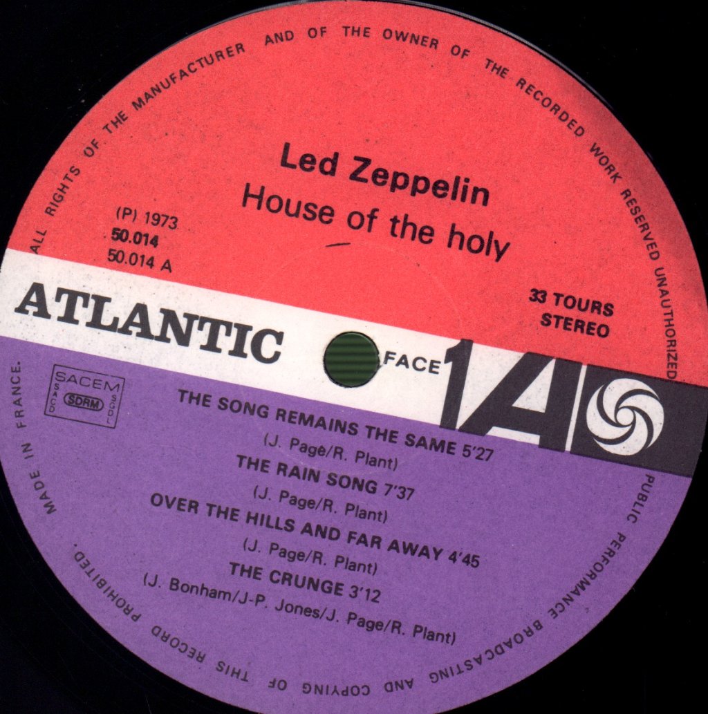 Led Zeppelin - Houses Of The Holy - Lp