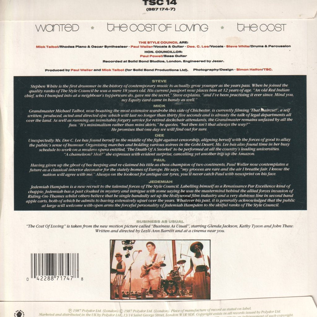 Style Council - Wanted - 7 Inch