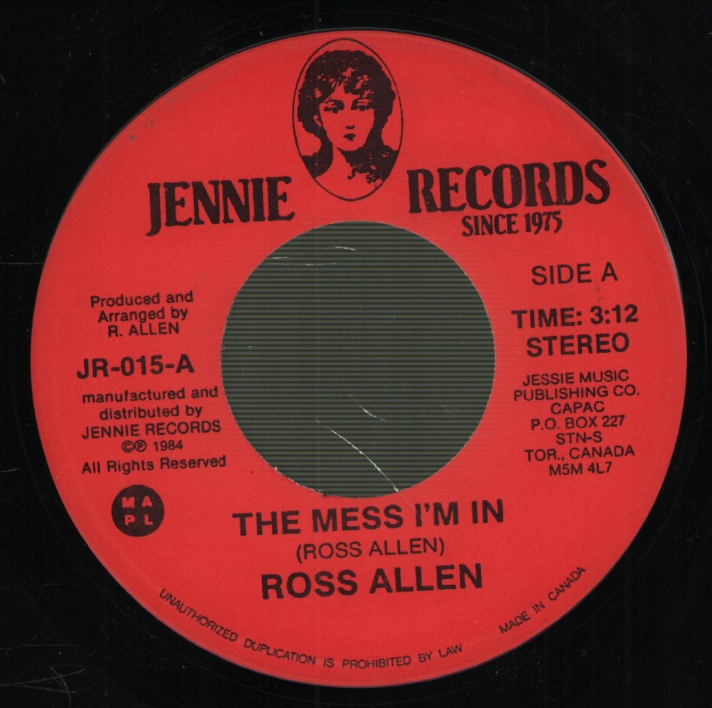 Ross Allen (Country) - Mess I'm In - 7 Inch