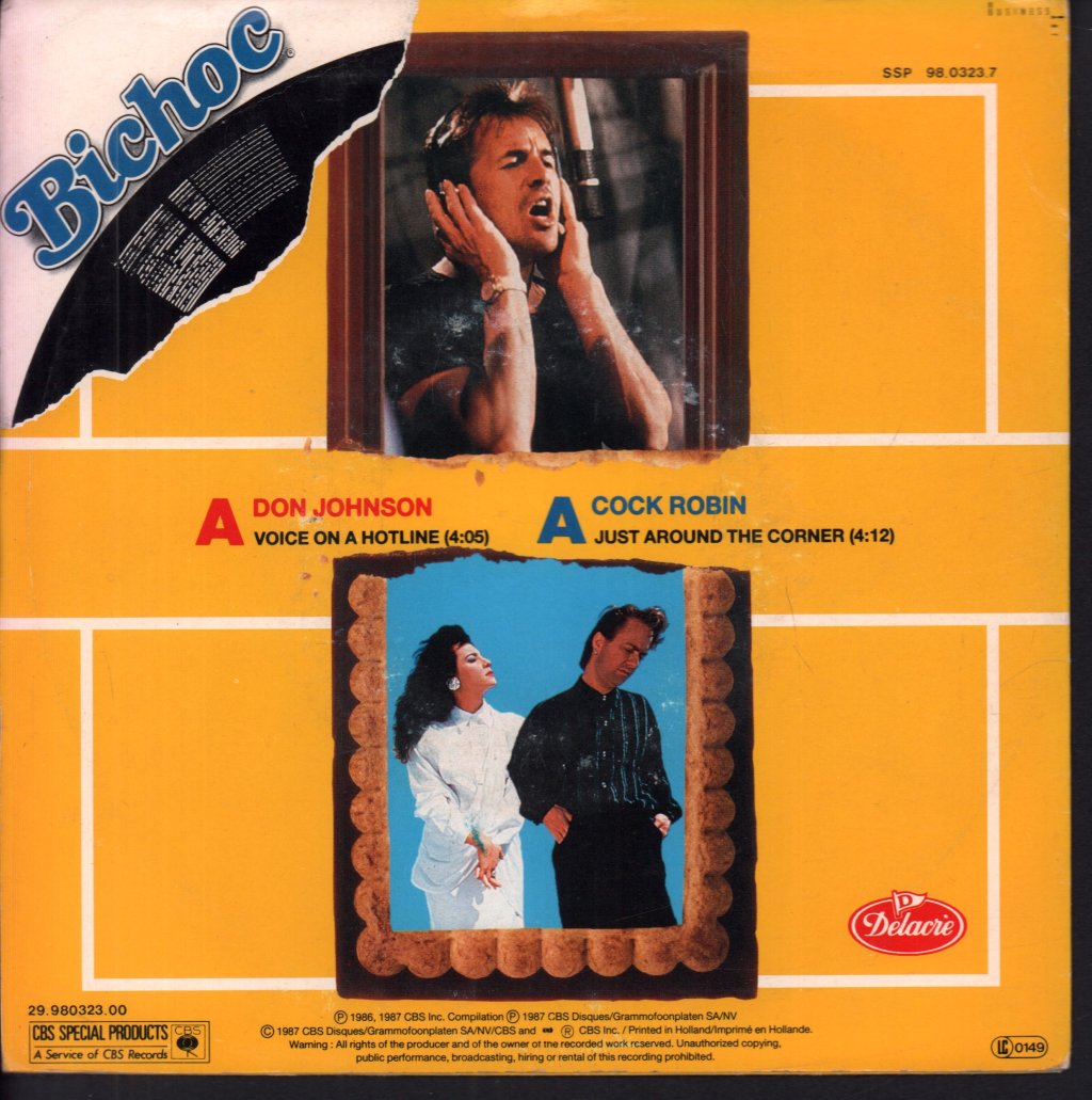 Don Johnson / Cock Robin - Voice On A Hotline / Just Around The Corner - 7 Inch