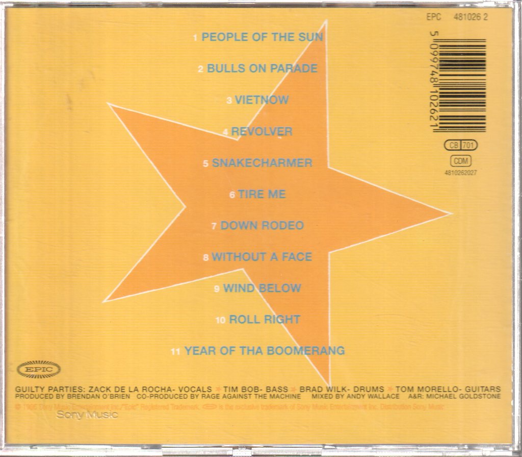 Rage Against The Machine - Evil Empire - Cd