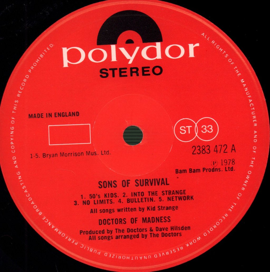 Doctors Of Madness - Sons Of Survival - Lp