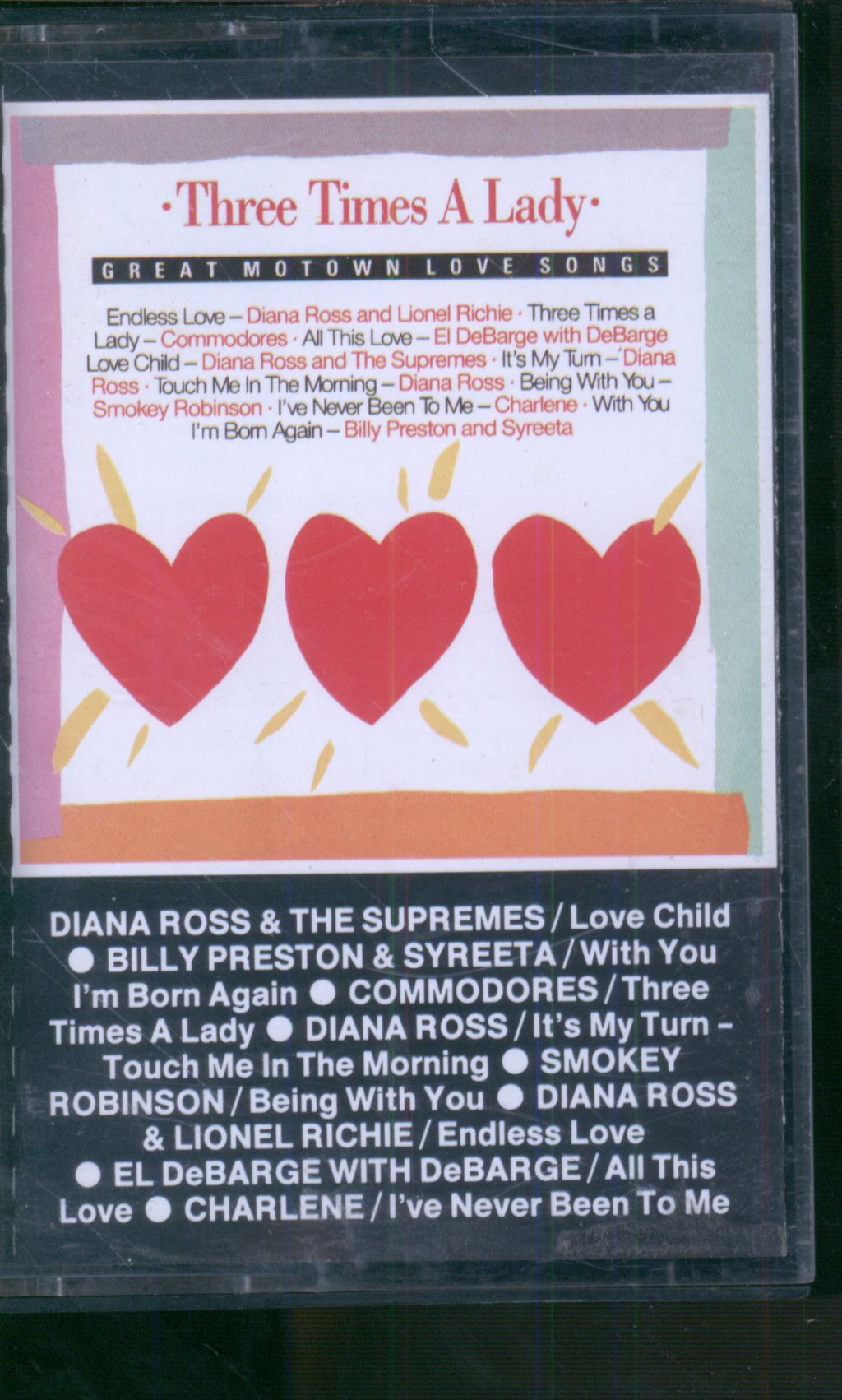Various Artists - Three Times A Lady Motown's Greatest Love Songs - Cassette