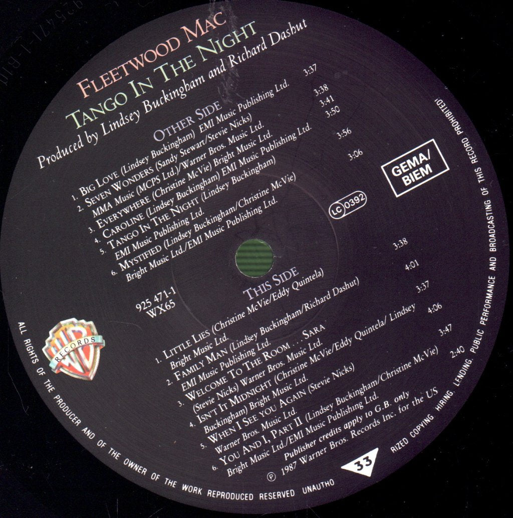 Fleetwood Mac - Tango In The Night - Lp