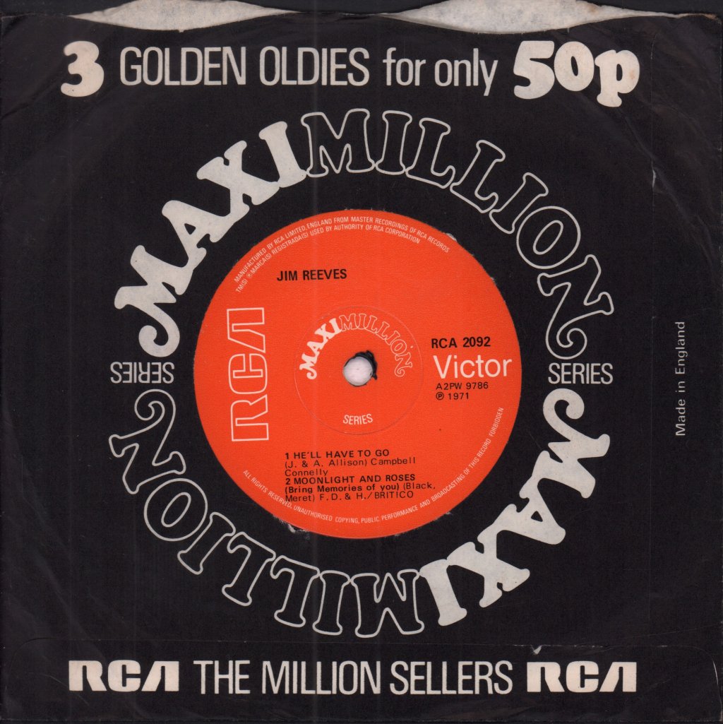 Jim Reeves - I Love You Because - 7 Inch