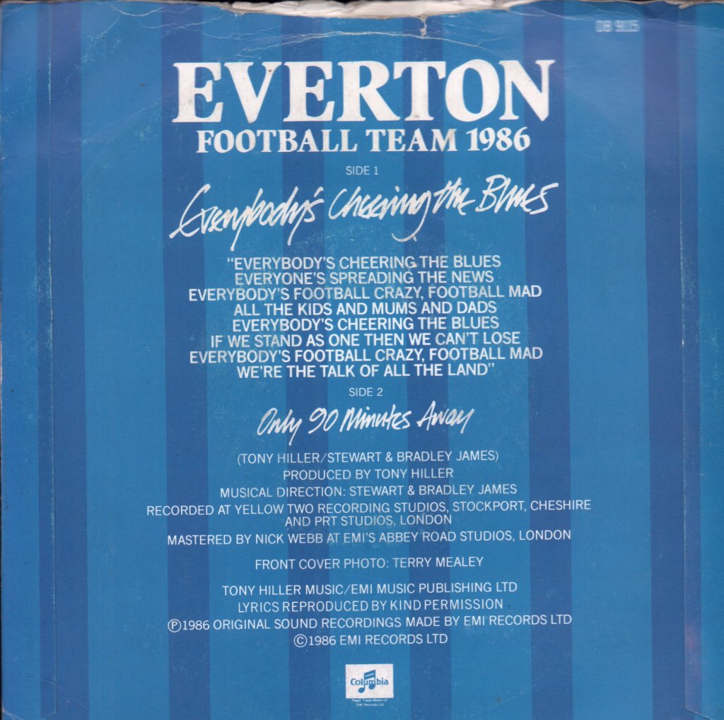 Everton Football Team 1986 - Everybody's Chasing The Blues - 7 Inch