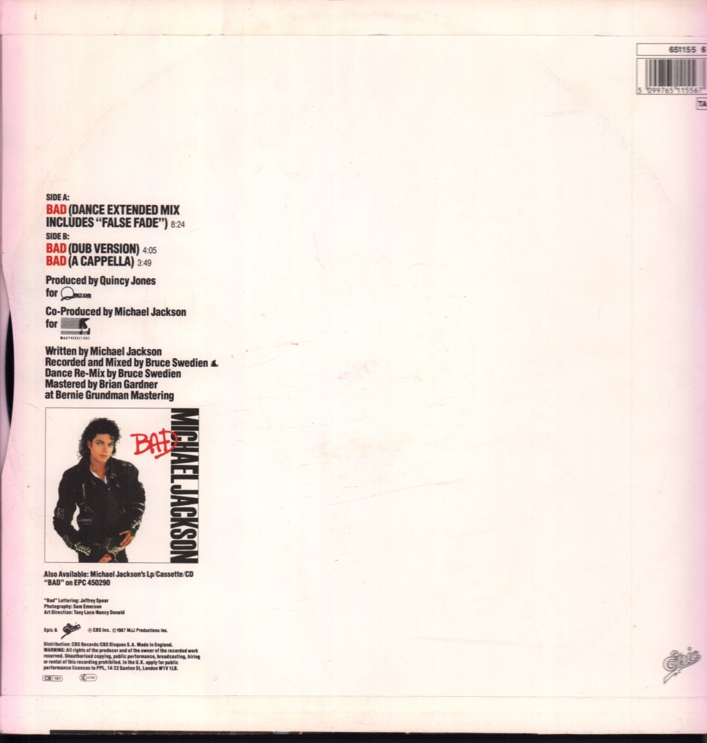 Michael Jackson - Bad - 12 Inch