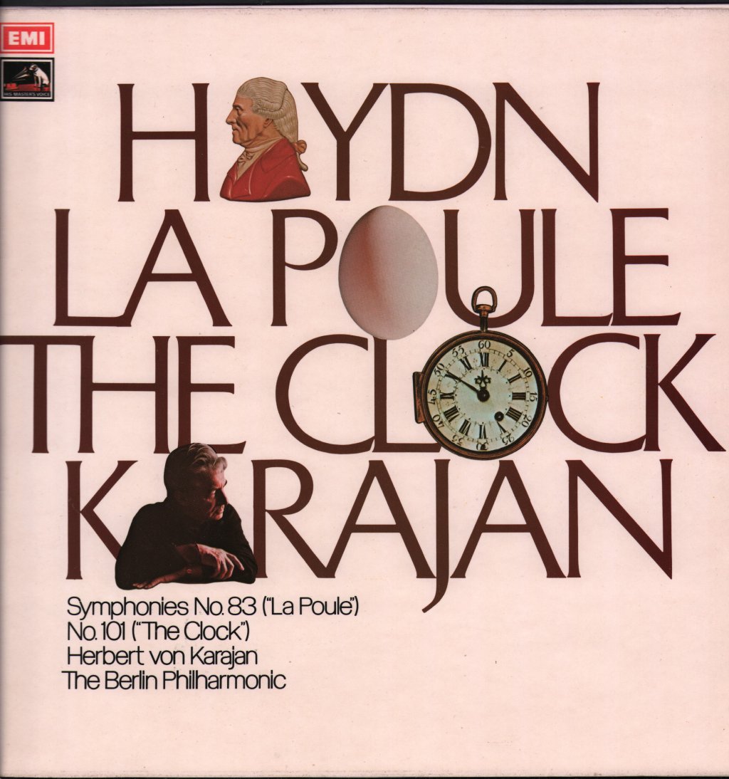 Herbert Von Karajan / Berlin Philharmonic Orchestra - Haydn - Symphonies No. 83 ("La Poule") / No. 101 ("The Clock") - Lp