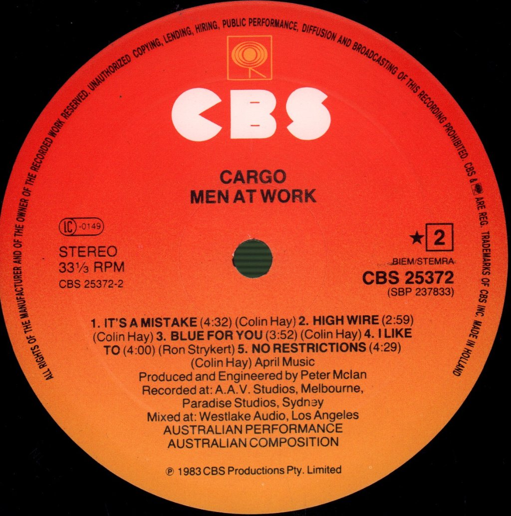 Men At Work - Cargo - Lp