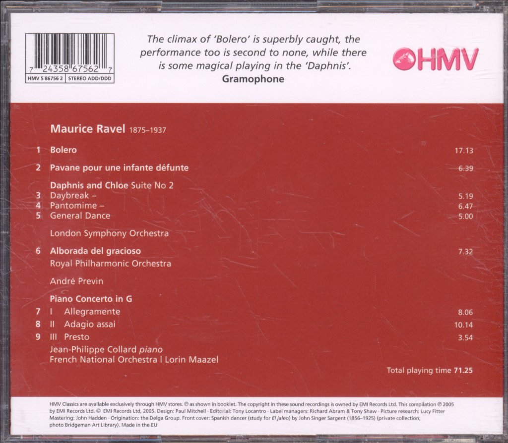 Various Artists - Ravel - Bolero - Cd