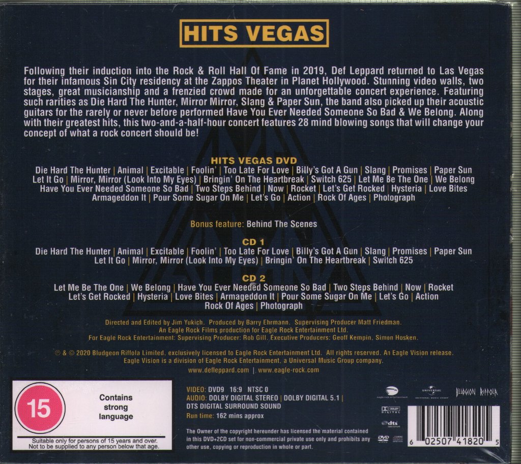 Def Leppard - Hits Vegas (Live At Planet Hollywood) - Cd/Dvd