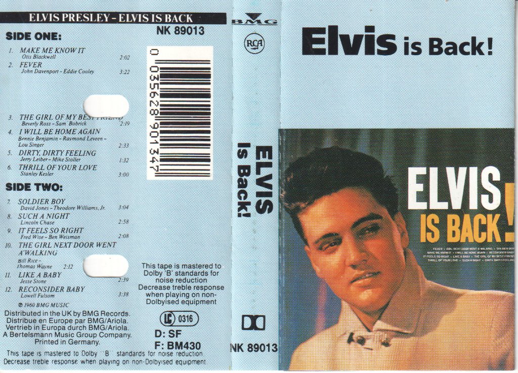Elvis Presley - Elvis Is Back! - Cassette