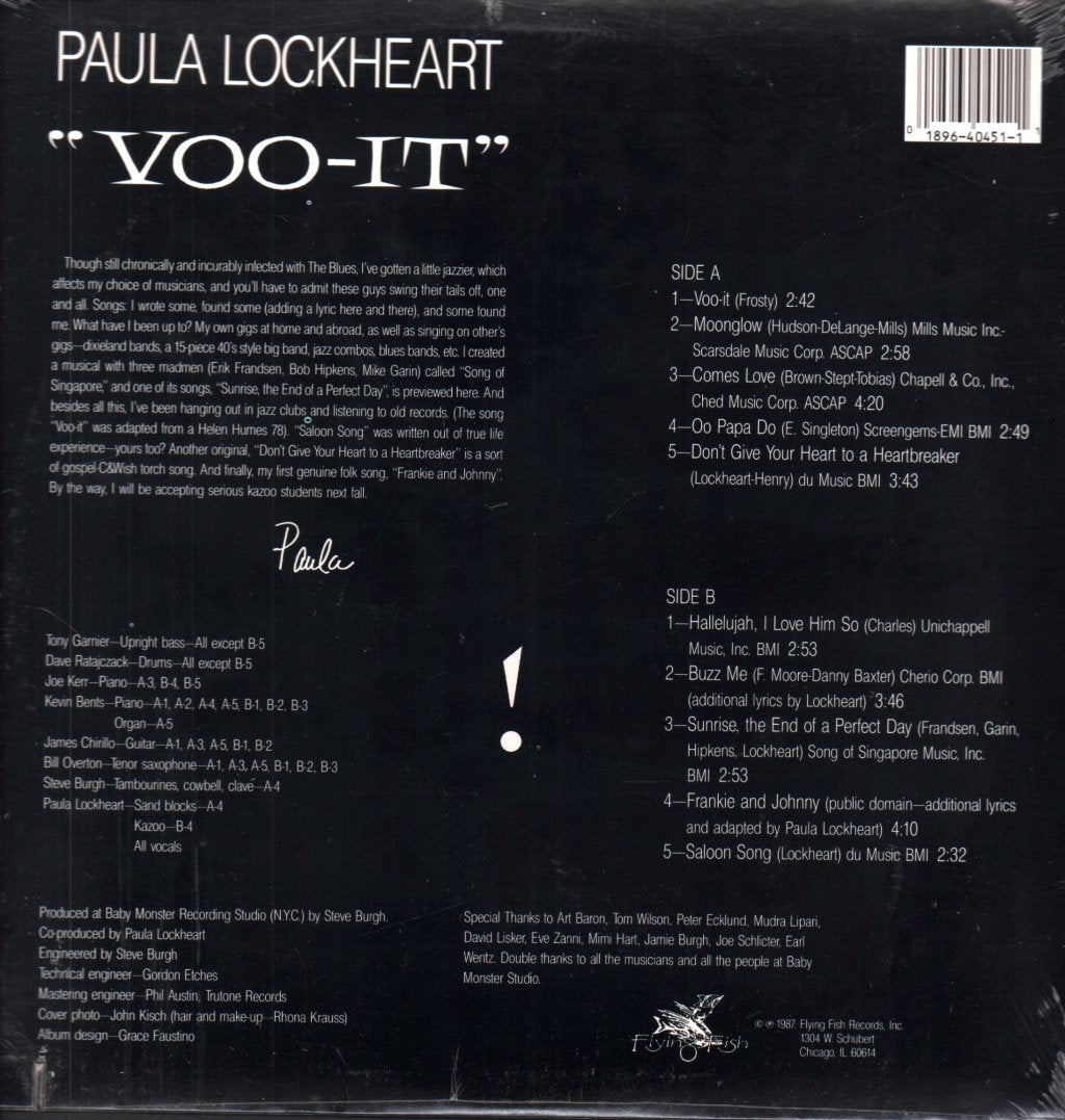 Paula Lockheart - Voo It - Lp