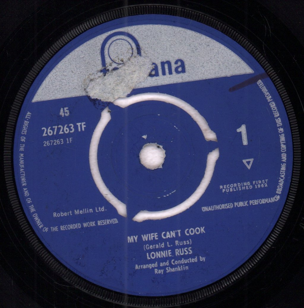 Lonnie Russ - My Wife Can't Cook - 7 Inch