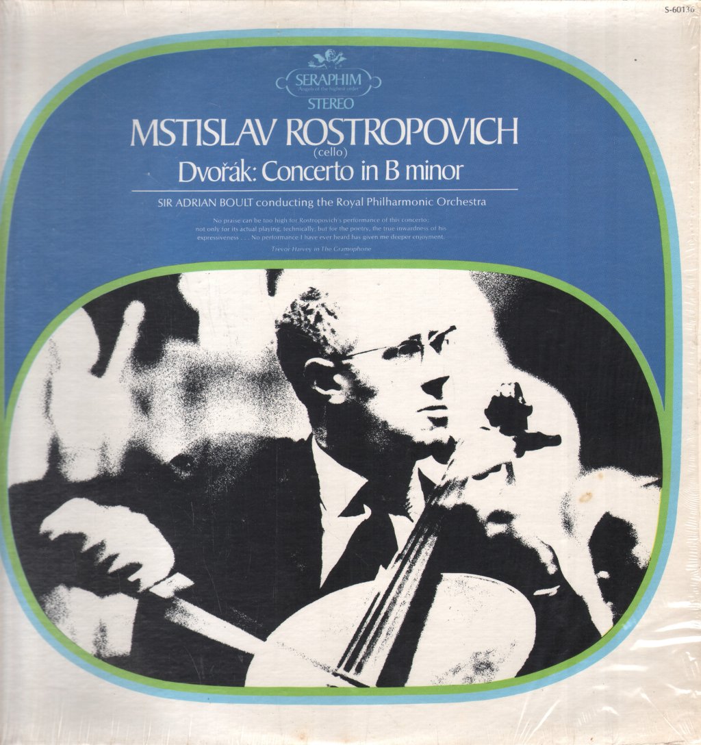 Mstislav Rostropovich / Sir Adrian Boult / Royal Philharmonic Orchestra - Dvorak - Concerto In B Minor - Lp