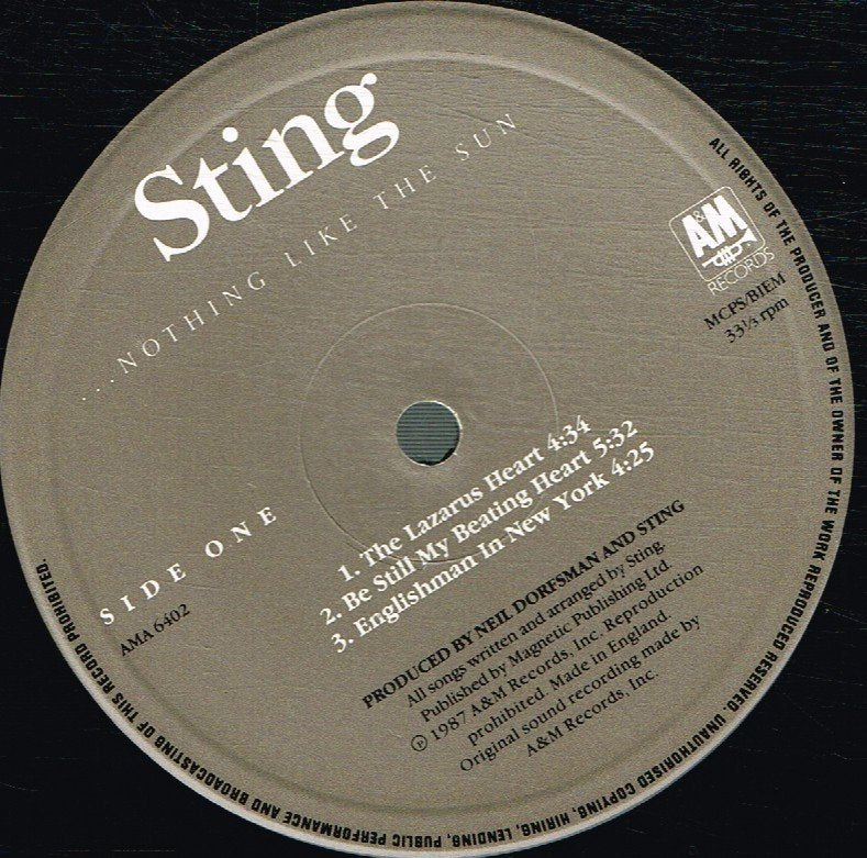 Sting - Nothing Like The Sun - Double Lp
