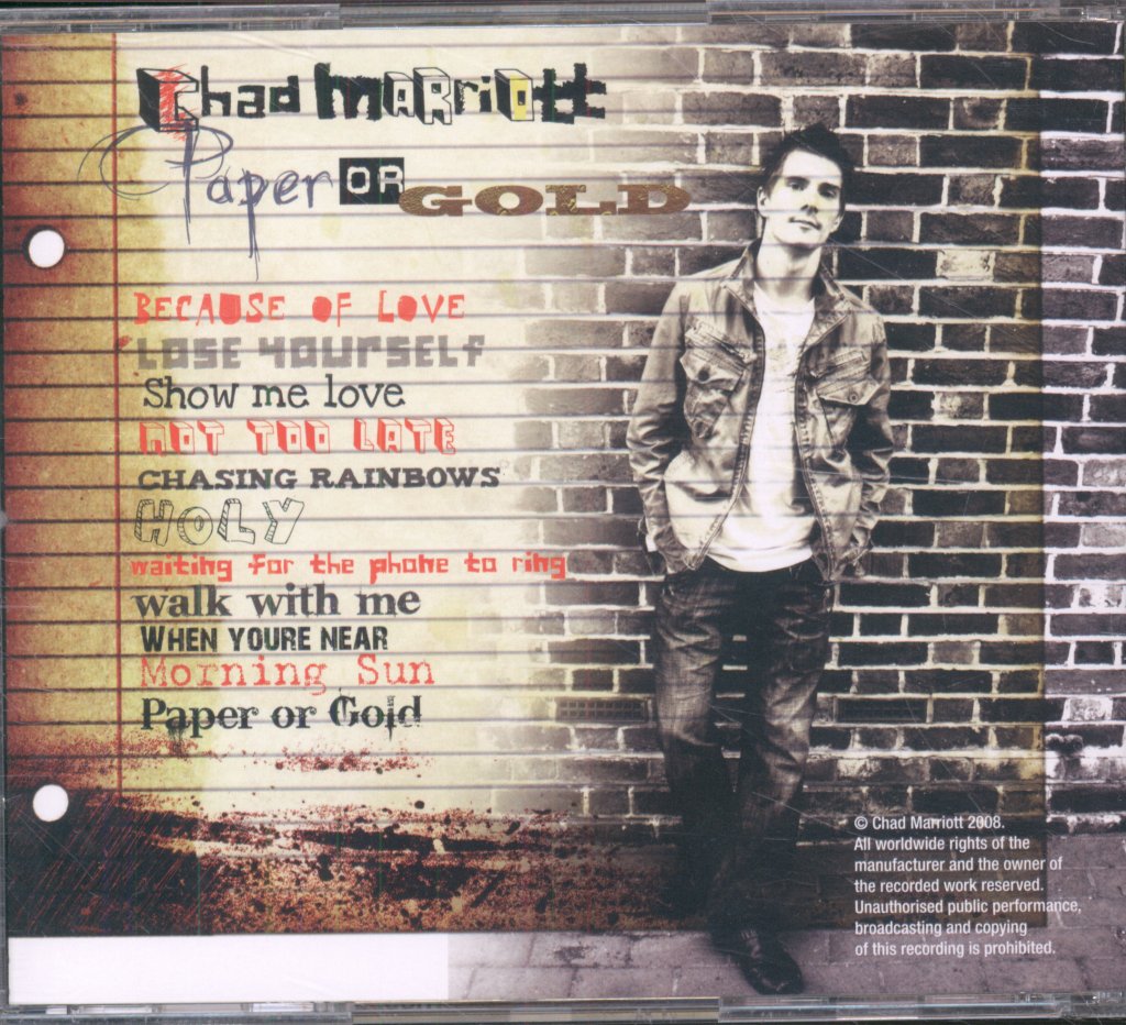 Chad Marriott - Paper Or Gold - Cd