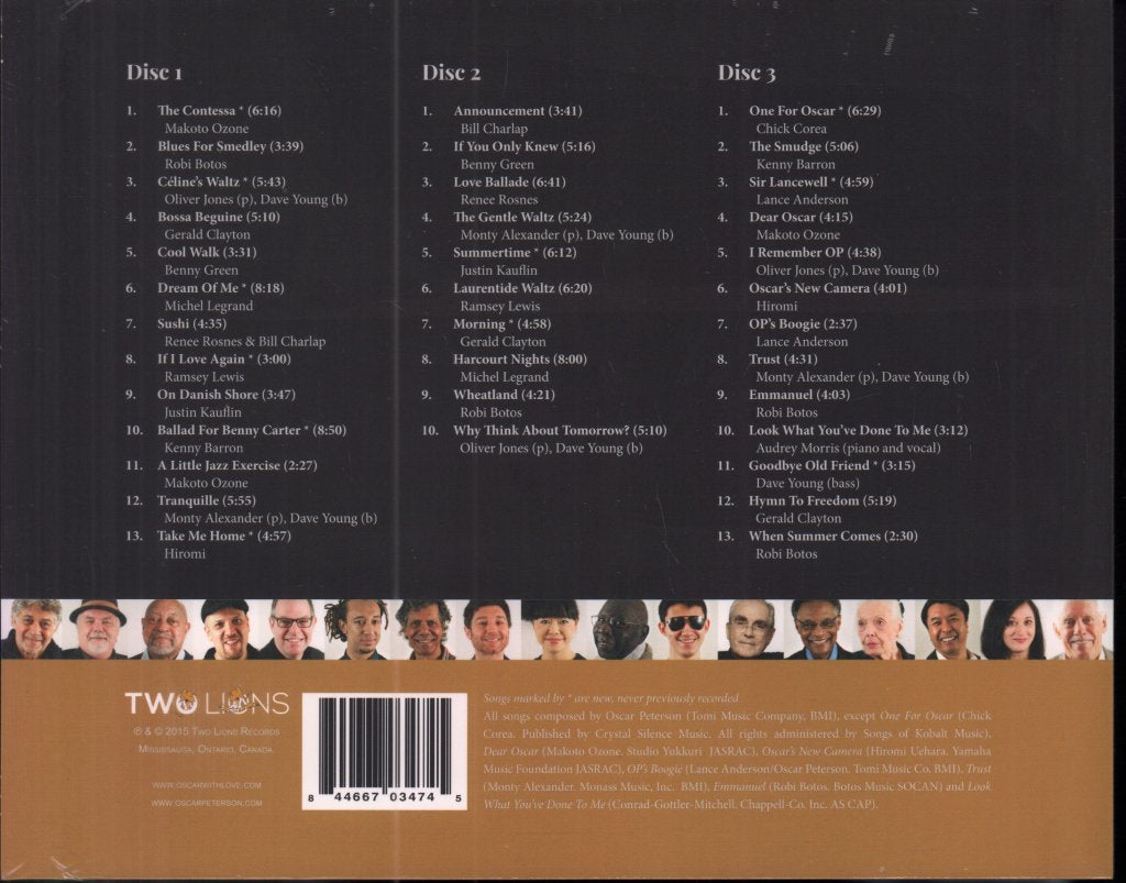 Various Artists - Oscar, With Love - Triple Cd
